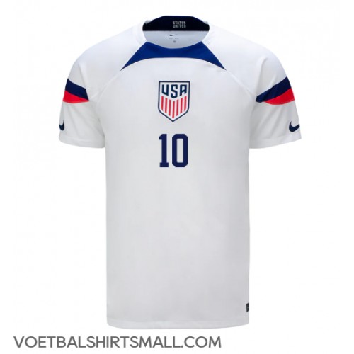 Verenigde Staten Christian Pulisic #10 Voetbalkleding Thuisshirt WK 2022 Korte Mouwen
